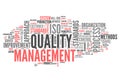 Word Cloud Quality Management Royalty Free Stock Photo