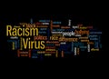 Word Cloud with RACISM VIRUS concept, isolated on a black background Royalty Free Stock Photo