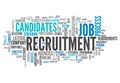 Word Cloud Recruitment Royalty Free Stock Photo