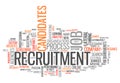 Word Cloud Recruitment Royalty Free Stock Photo