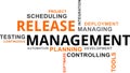 Word cloud - release management Royalty Free Stock Photo