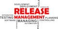 Word cloud - release management Royalty Free Stock Photo