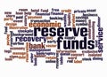 Word Cloud with RESERVE FUNDS concept create with text only Royalty Free Stock Photo