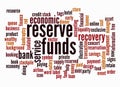 Word Cloud with RESERVE FUNDS concept create with text only Royalty Free Stock Photo