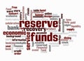 Word Cloud with RESERVE FUNDS concept create with text only Royalty Free Stock Photo