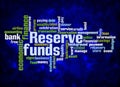 Word Cloud with RESERVE FUNDS concept create with text only Royalty Free Stock Photo