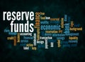 Word Cloud with RESERVE FUNDS concept create with text only Royalty Free Stock Photo