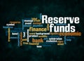 Word Cloud with RESERVE FUNDS concept create with text only Royalty Free Stock Photo