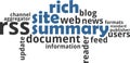 Word cloud - rich site summary