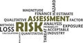 Word cloud - risk assessment Royalty Free Stock Photo