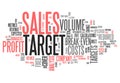 Word Cloud Sales Target Royalty Free Stock Photo