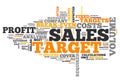 Word Cloud Sales Target Royalty Free Stock Photo
