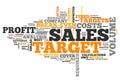 Word Cloud Sales Target