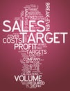 Word Cloud Sales Target Royalty Free Stock Photo