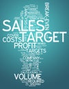 Word Cloud Sales Target Royalty Free Stock Photo