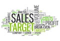 Word Cloud Sales Target Royalty Free Stock Photo