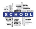 word cloud of school vector illustration Royalty Free Stock Photo
