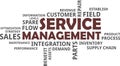 Word cloud - service management