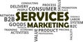 Word cloud - services marketing