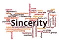 Word Cloud with SINCERITY concept Royalty Free Stock Photo