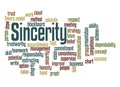 Word Cloud with SINCERITY concept Royalty Free Stock Photo