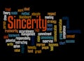Word Cloud with SINCERITY concept Royalty Free Stock Photo
