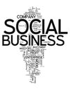 Word Cloud Social Business Royalty Free Stock Photo