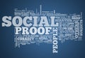 Word Cloud Social Proof Royalty Free Stock Photo