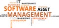 Word cloud - software asset management Royalty Free Stock Photo