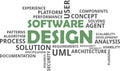 Word cloud - software design Royalty Free Stock Photo