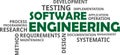 Word cloud - software engineering Royalty Free Stock Photo