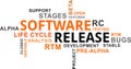 Word cloud - software release Royalty Free Stock Photo