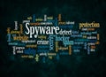Word Cloud with SPYWARE concept create with text only Royalty Free Stock Photo