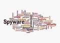Word Cloud with SPYWARE concept, isolated on a white background Royalty Free Stock Photo