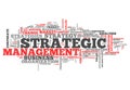 Word Cloud Strategic Management Royalty Free Stock Photo