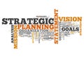 Word Cloud Strategic Planning Royalty Free Stock Photo