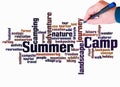 Word Cloud with SUMMER CAMP concept create with text only