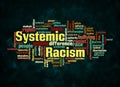 Word Cloud with SYSTEMIC RACISM concept create with text only Royalty Free Stock Photo