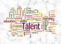 Word Cloud with TALENT concept create with text only Royalty Free Stock Photo