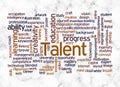 Word Cloud with TALENT concept create with text only Royalty Free Stock Photo