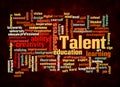 Word Cloud with TALENT concept create with text only Royalty Free Stock Photo