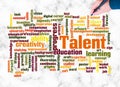 Word Cloud with TALENT concept create with text only Royalty Free Stock Photo