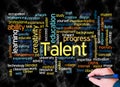 Word Cloud with TALENT concept create with text only Royalty Free Stock Photo
