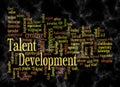 Word Cloud with TALENT DEVELOPMENT concept create with text only Royalty Free Stock Photo