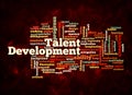 Word Cloud with TALENT DEVELOPMENT concept create with text only Royalty Free Stock Photo