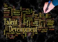 Word Cloud with TALENT DEVELOPMENT concept create with text only Royalty Free Stock Photo