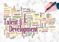 Word Cloud with TALENT DEVELOPMENT concept create with text only Royalty Free Stock Photo