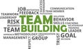 Word cloud - team building Royalty Free Stock Photo