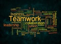 Word Cloud with TEAMWORK concept create with text only Royalty Free Stock Photo