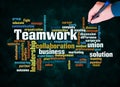 Word Cloud with TEAMWORK concept create with text only
